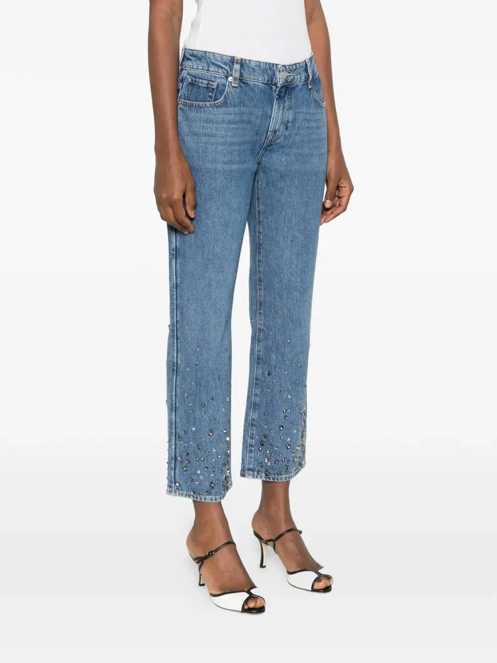 Calie Embellished Ankle-Length And Straight Leg Jeans sold by Wanan Luxury product image thumbnail 4