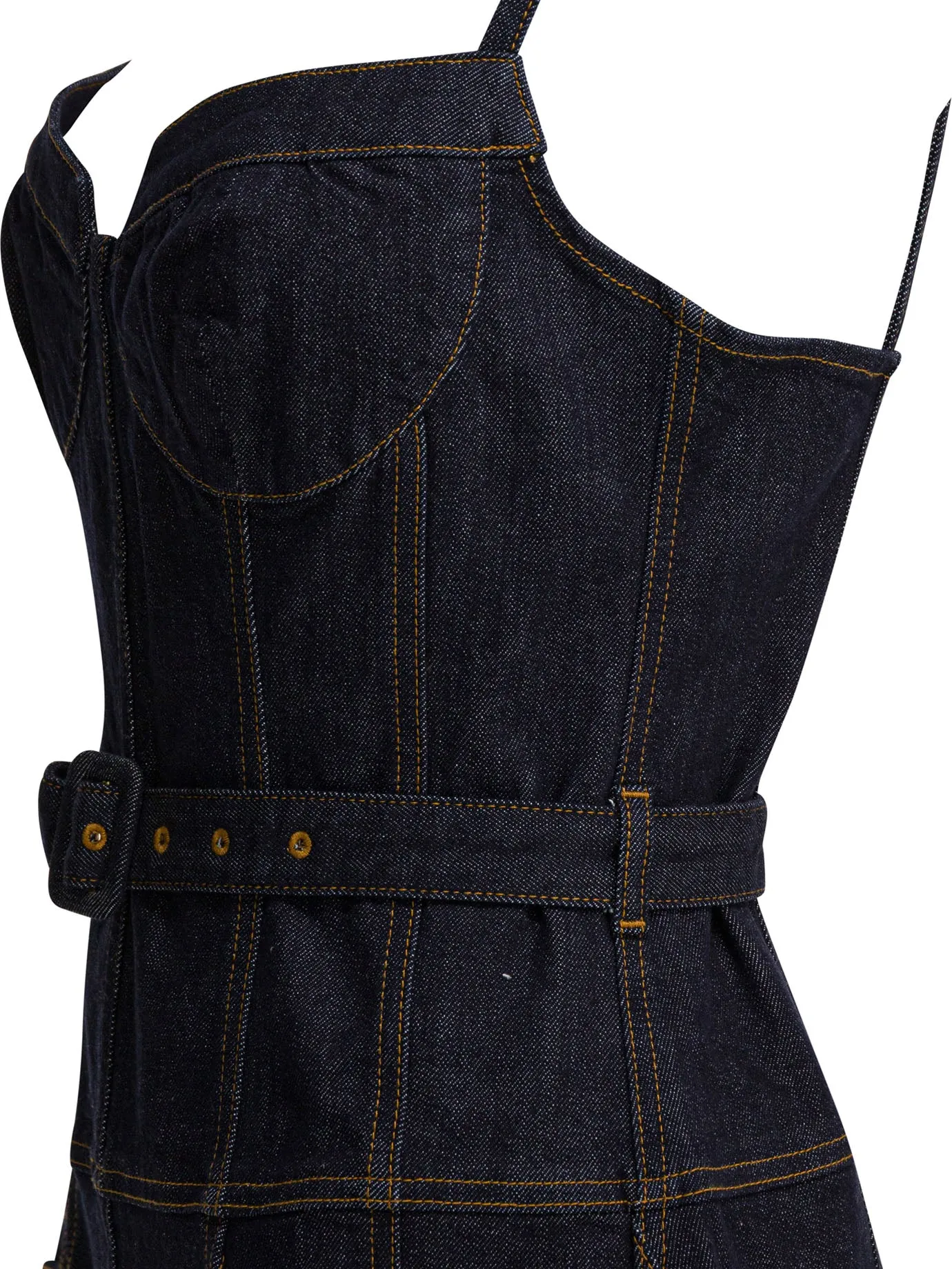 Denim Flared Midi Dress Dresses Blue sold by Wanan Luxury product image thumbnail 4