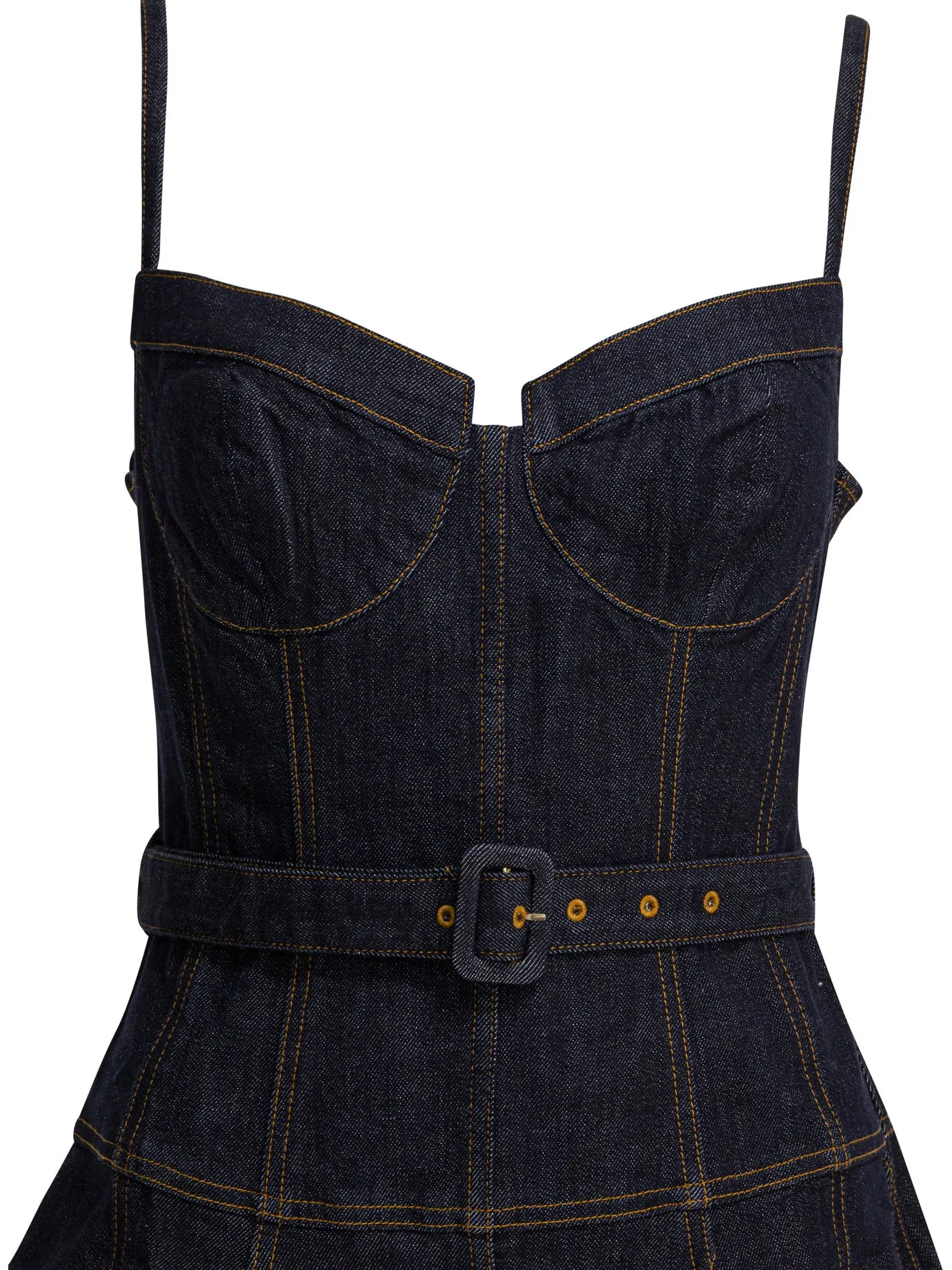 Denim Flared Midi Dress Dresses Blue sold by Wanan Luxury product image thumbnail 3