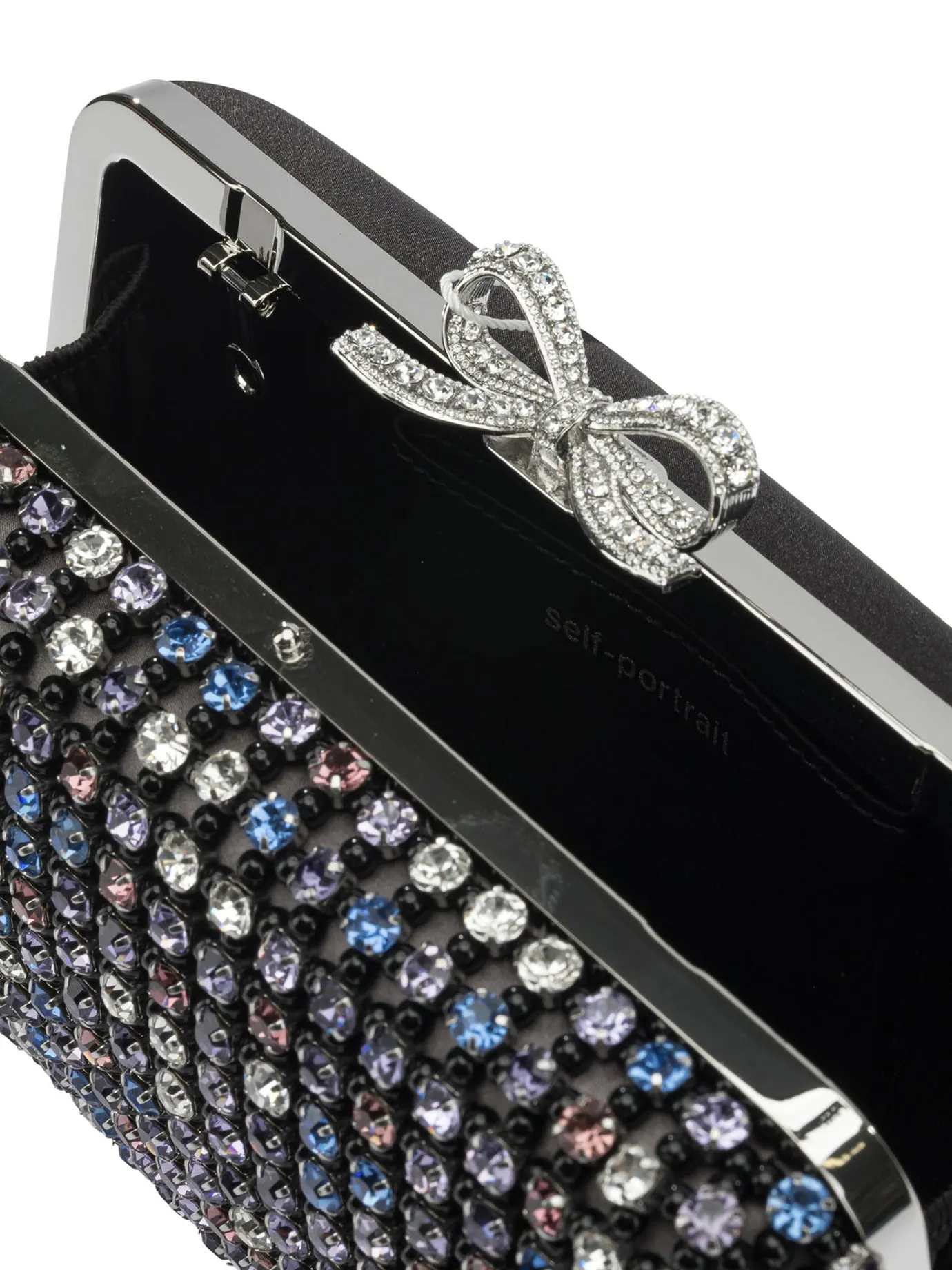 Multi-Crystal Knit Clutch Bag Clutches Black sold by Wanan Luxury product image thumbnail 5