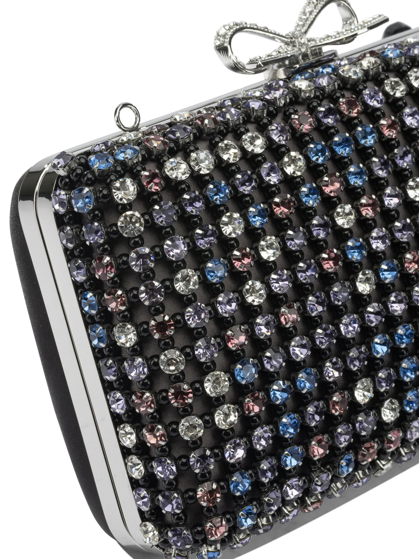 Multi-Crystal Knit Clutch Bag Clutches Black sold by Wanan Luxury product image thumbnail 4