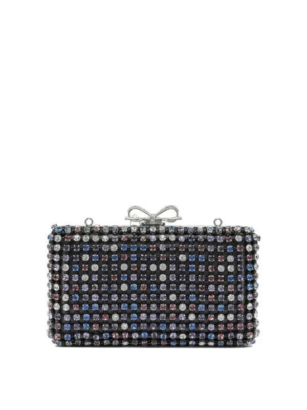 Multi-Crystal Knit Clutch Bag Clutches Black sold by Wanan Luxury