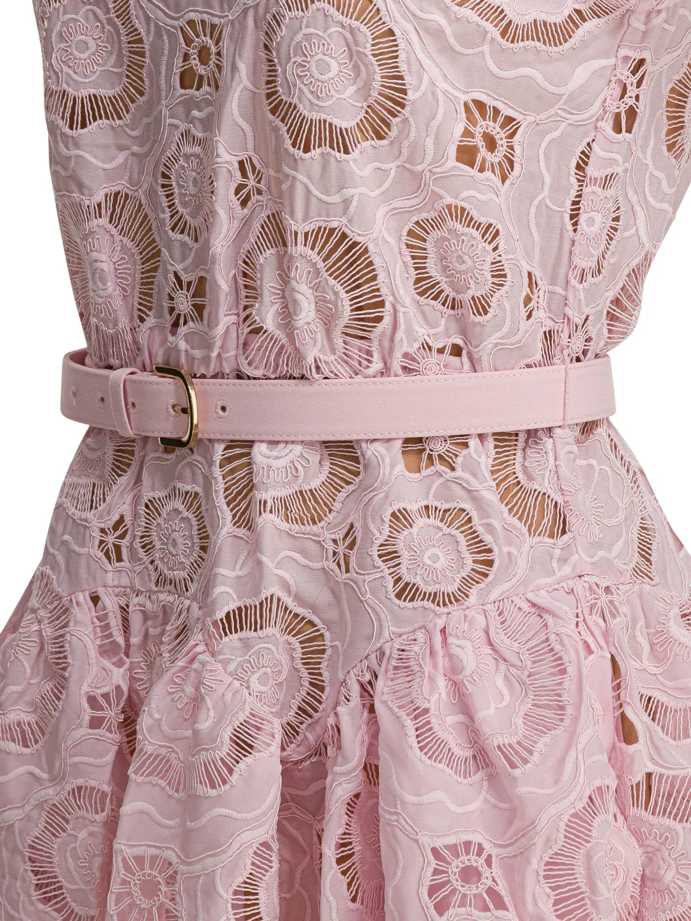 Floral Lace Flared Dress Dresses Pink sold by Wanan Luxury product image thumbnail 4