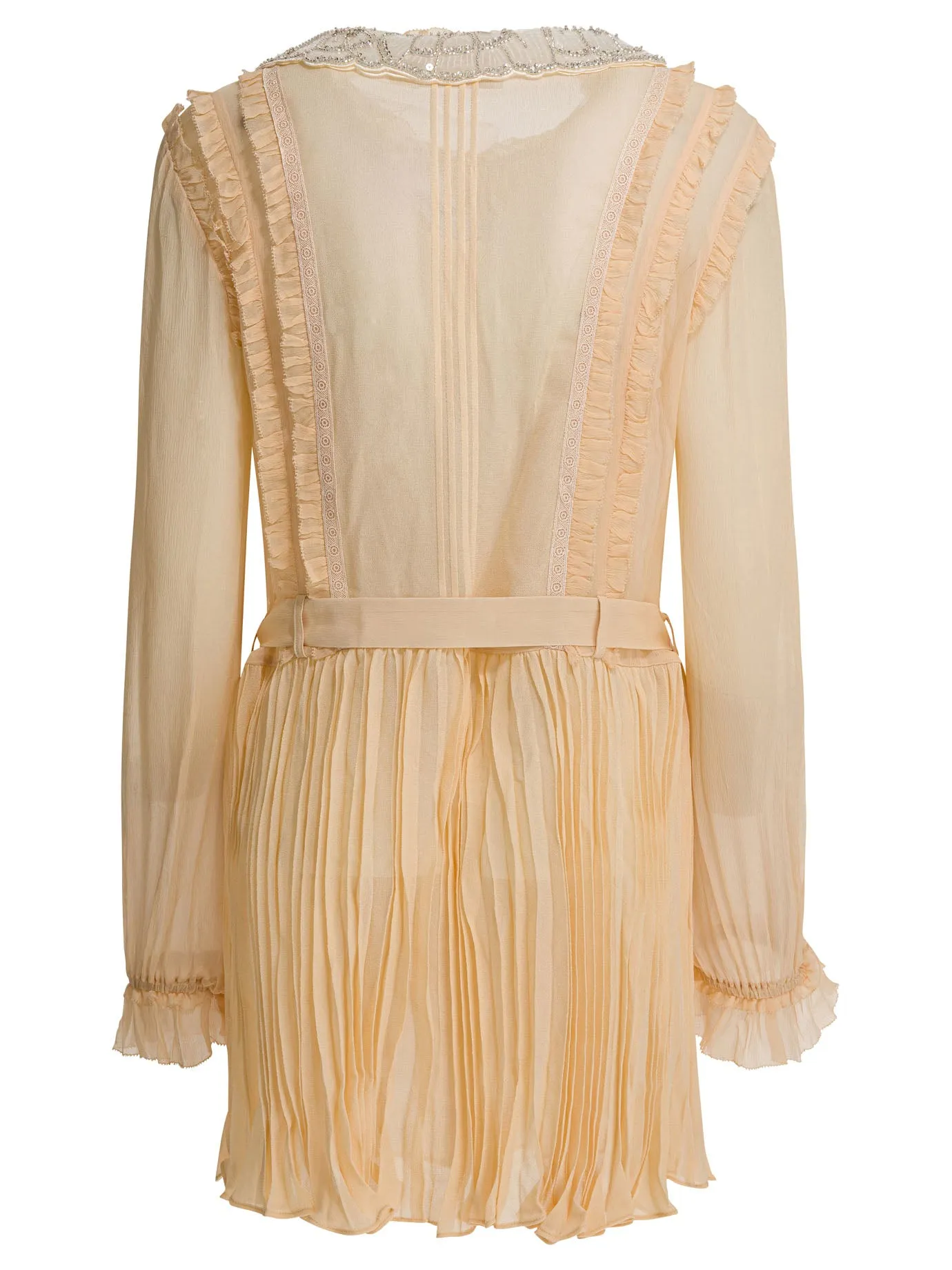 Pleated Georgette Dress Dresses Beige sold by Wanan Luxury product image thumbnail 2