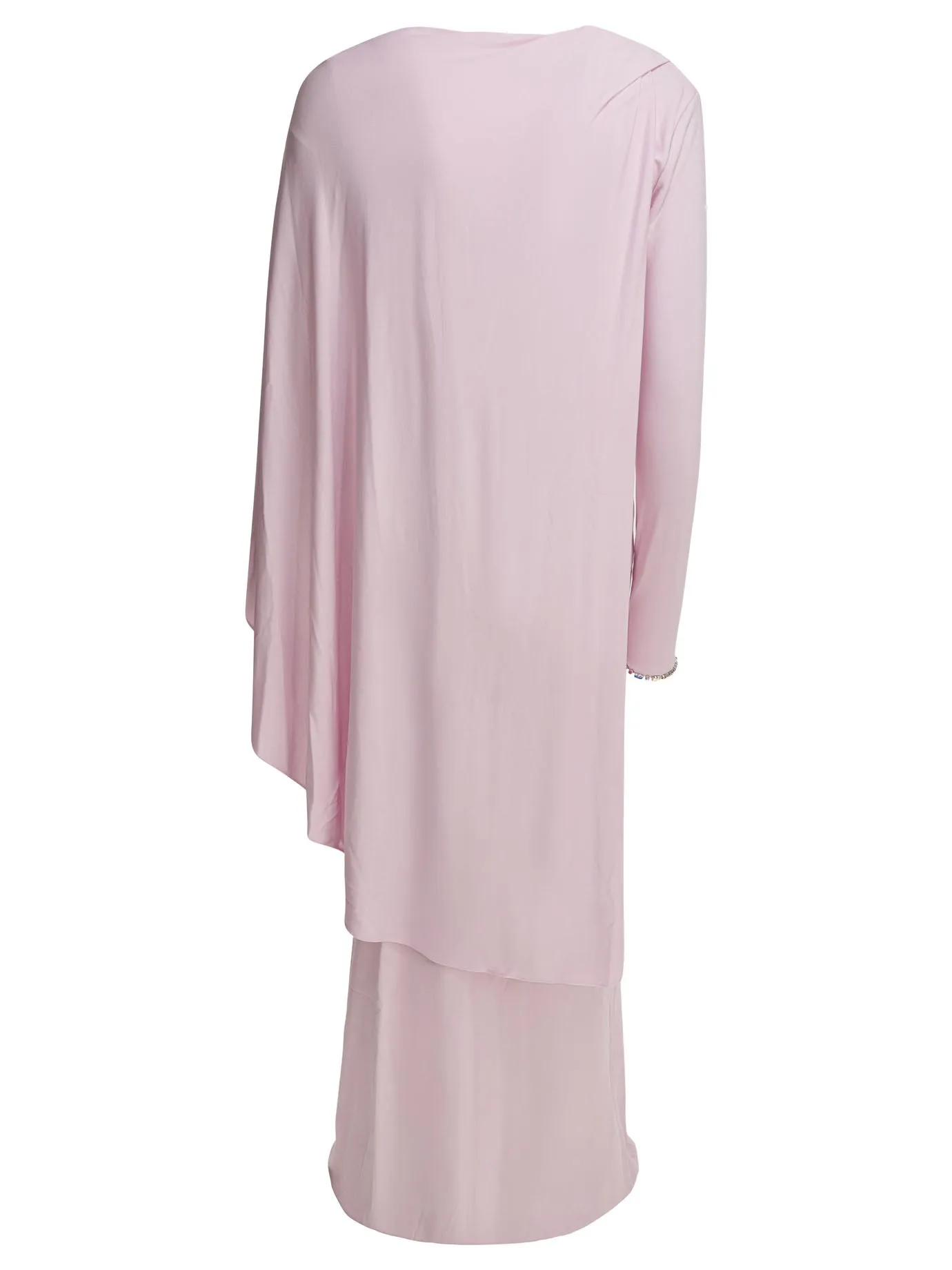 Long Draped Jersey Dress Dresses Pink sold by Wanan Luxury product image thumbnail 2