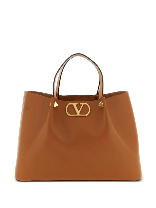 Vlogo Signature Medium Leather Tote sold by Wanan Luxury
