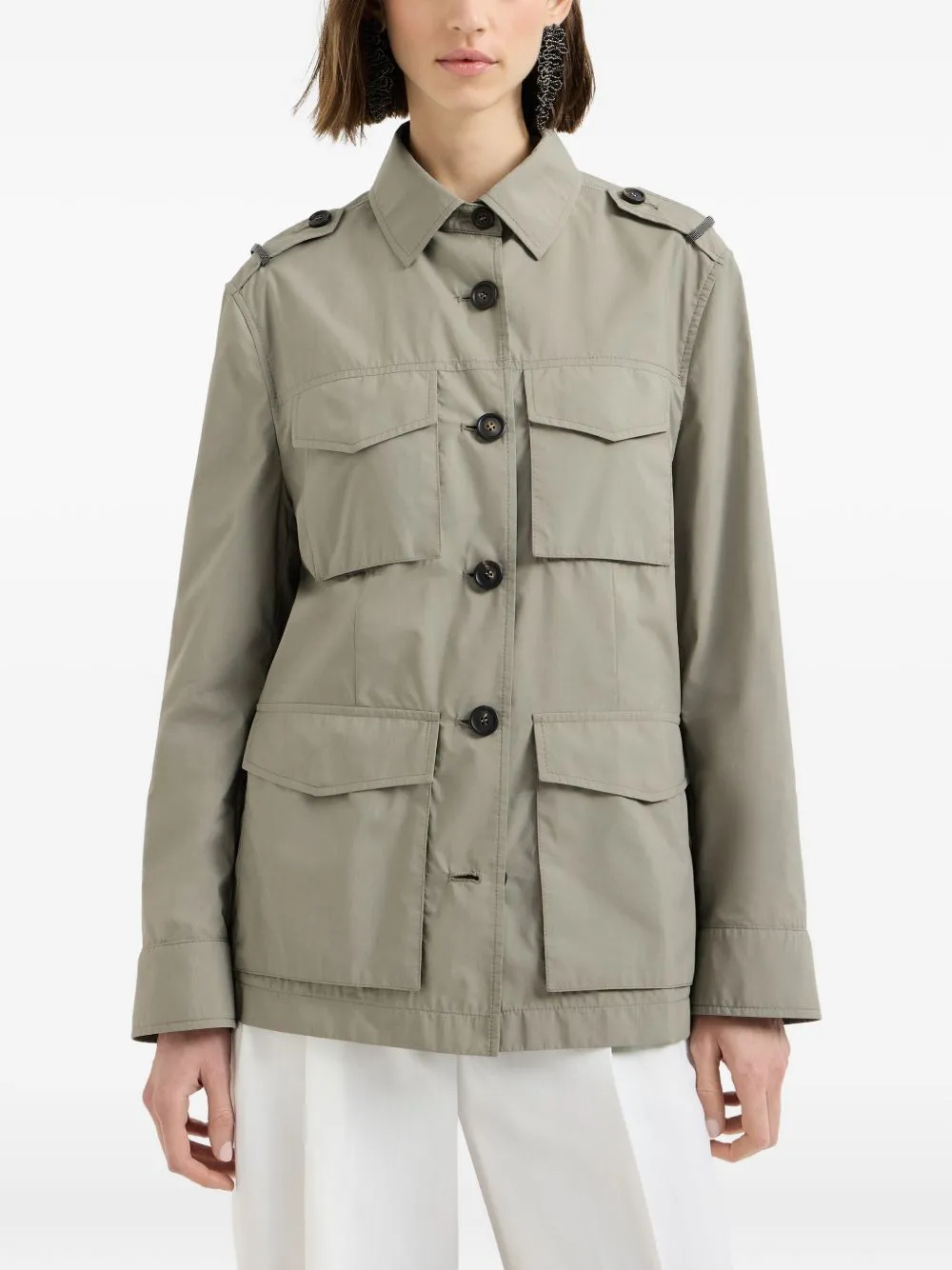 Cotton Blend Field Jacket sold by Wanan Luxury product image thumbnail 2