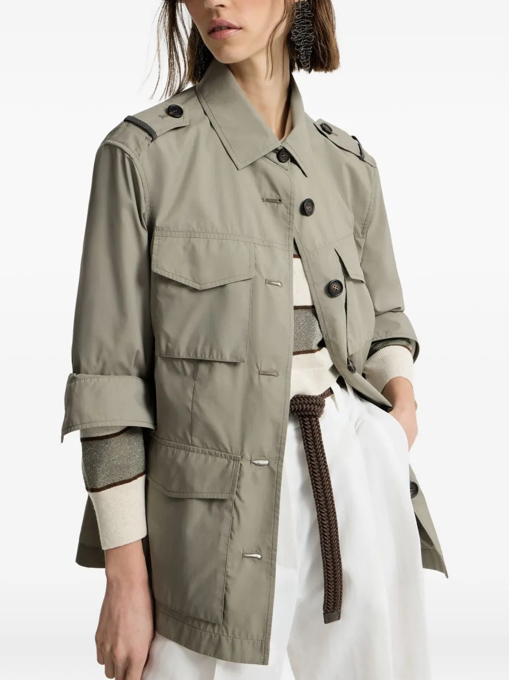 Cotton Blend Field Jacket sold by Wanan Luxury product image thumbnail 3