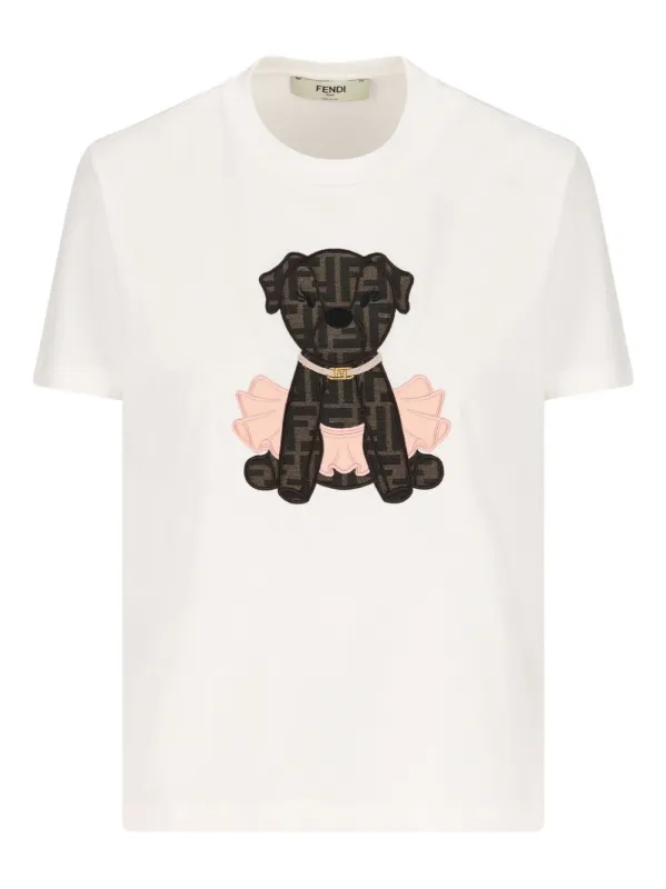 Printed Cotton T-Shirt made by Fendi