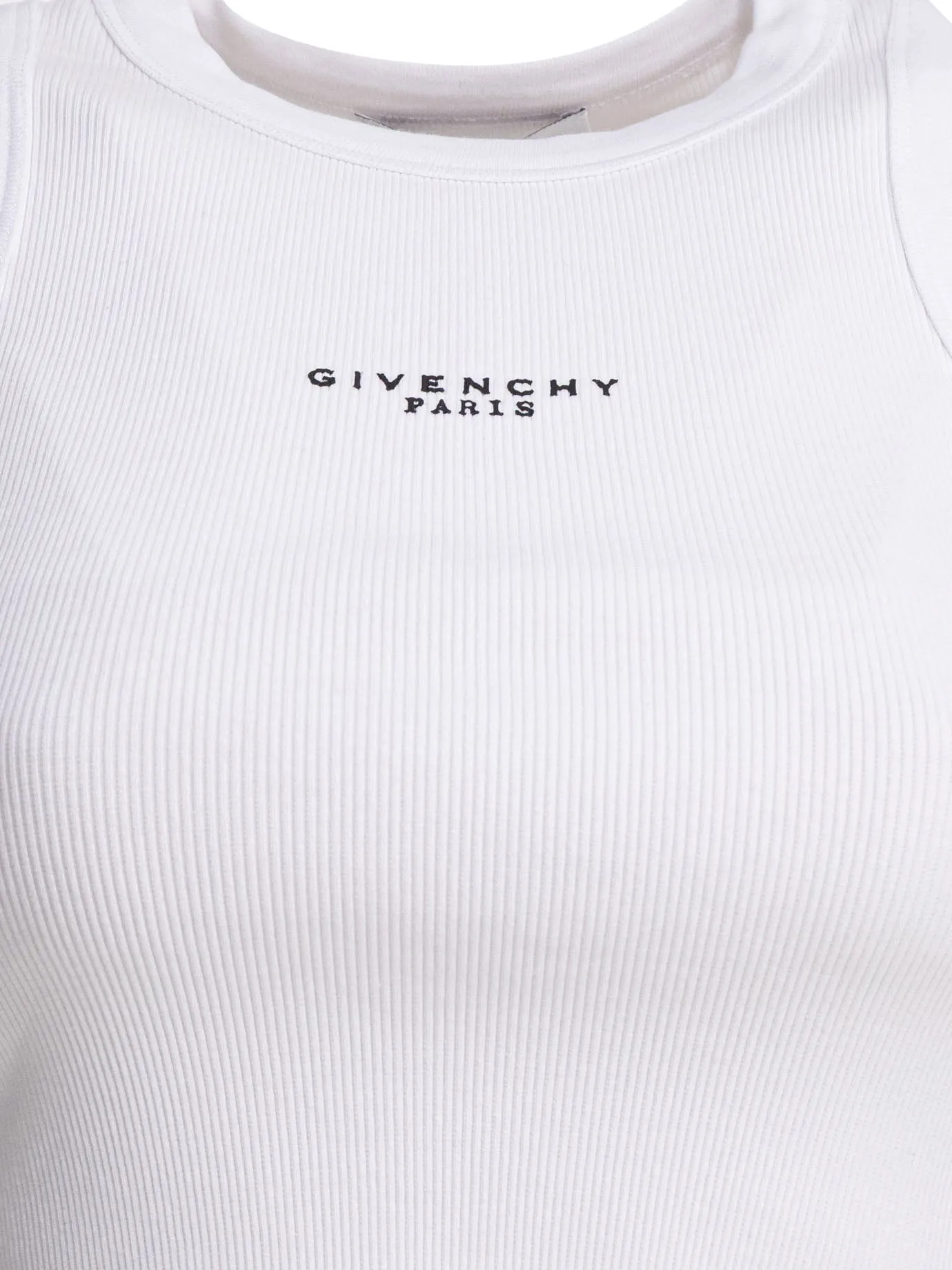 Cropped Tank Top With Logo Tops White sold by Wanan Luxury product image thumbnail 2