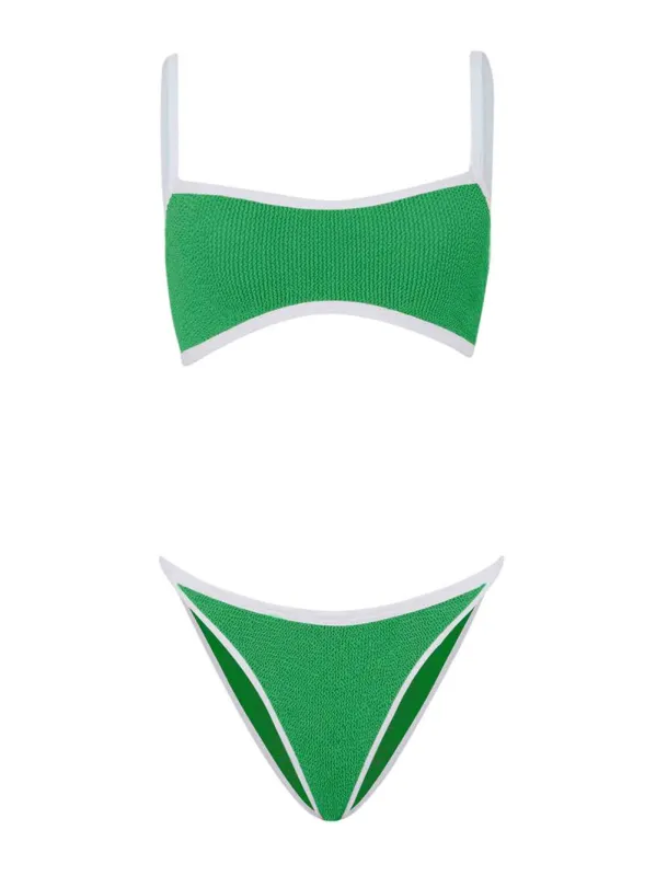 Tyler Bikini Emerald/White made by Hunza G