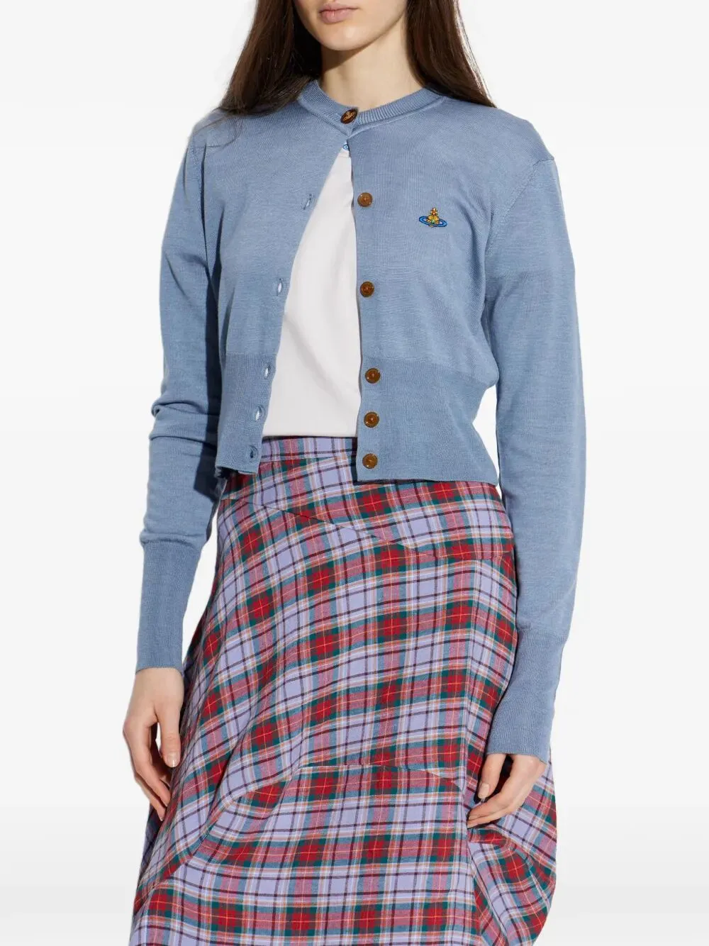 Bea Silk Blend Cropped Cardigan sold by Wanan Luxury product image thumbnail 2