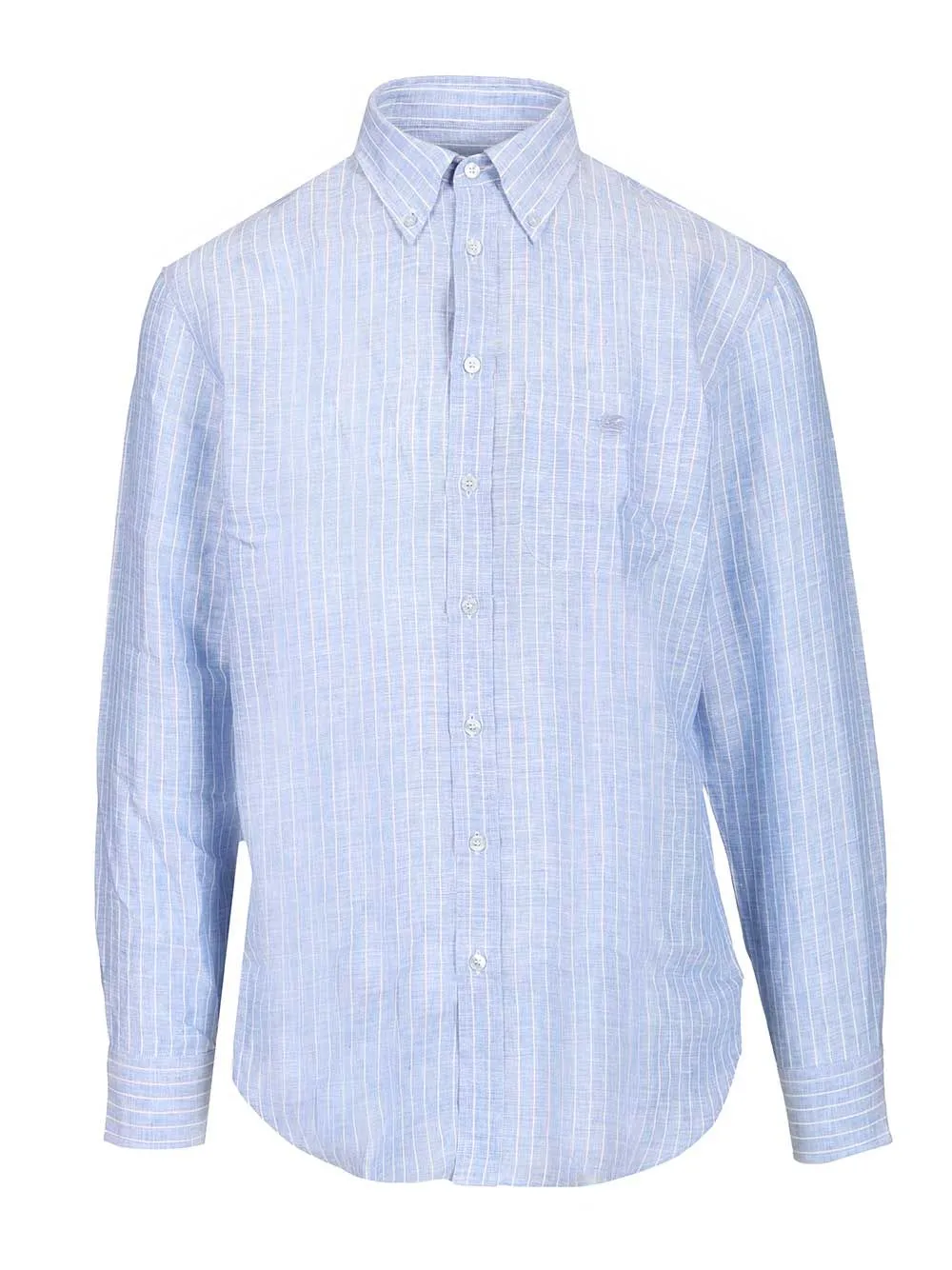 Striped Linen Shirt Shirts Light Blue sold by Wanan Luxury