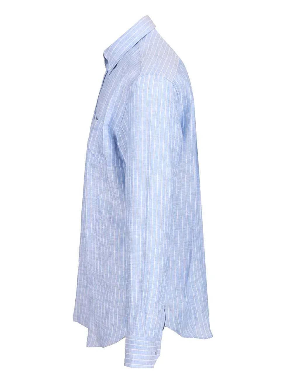 Striped Linen Shirt Shirts Light Blue sold by Wanan Luxury product image thumbnail 3