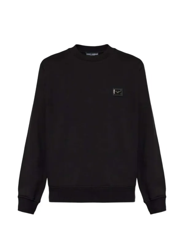 Crewneck Sweatshirt With Logo Plaque sold by Wanan Luxury