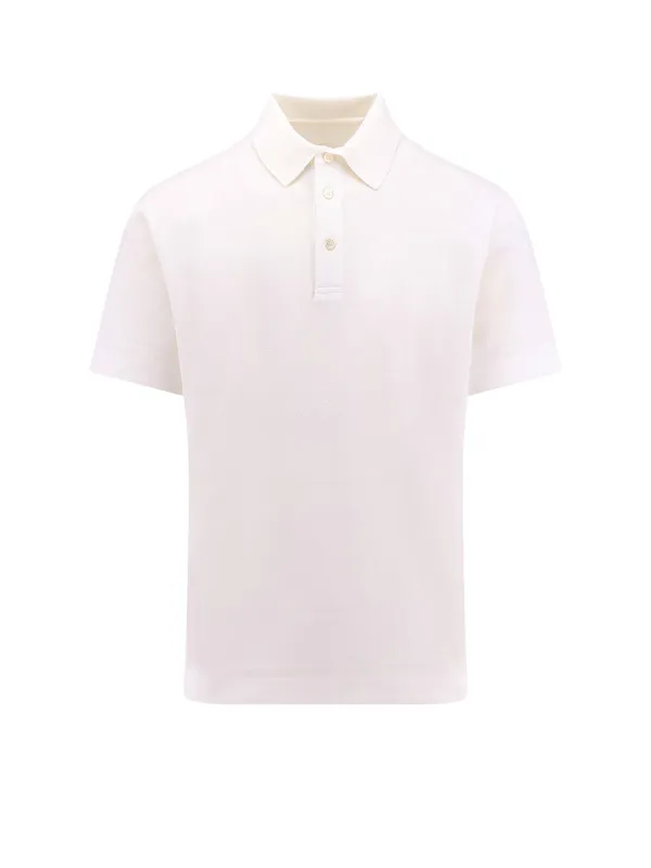 Piqué Cotton Polo Shirt With 4g Embroidery sold by Wanan Luxury