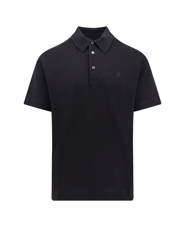 Piqué Cotton Polo Shirt With 4g Embroidery sold by Wanan Luxury
