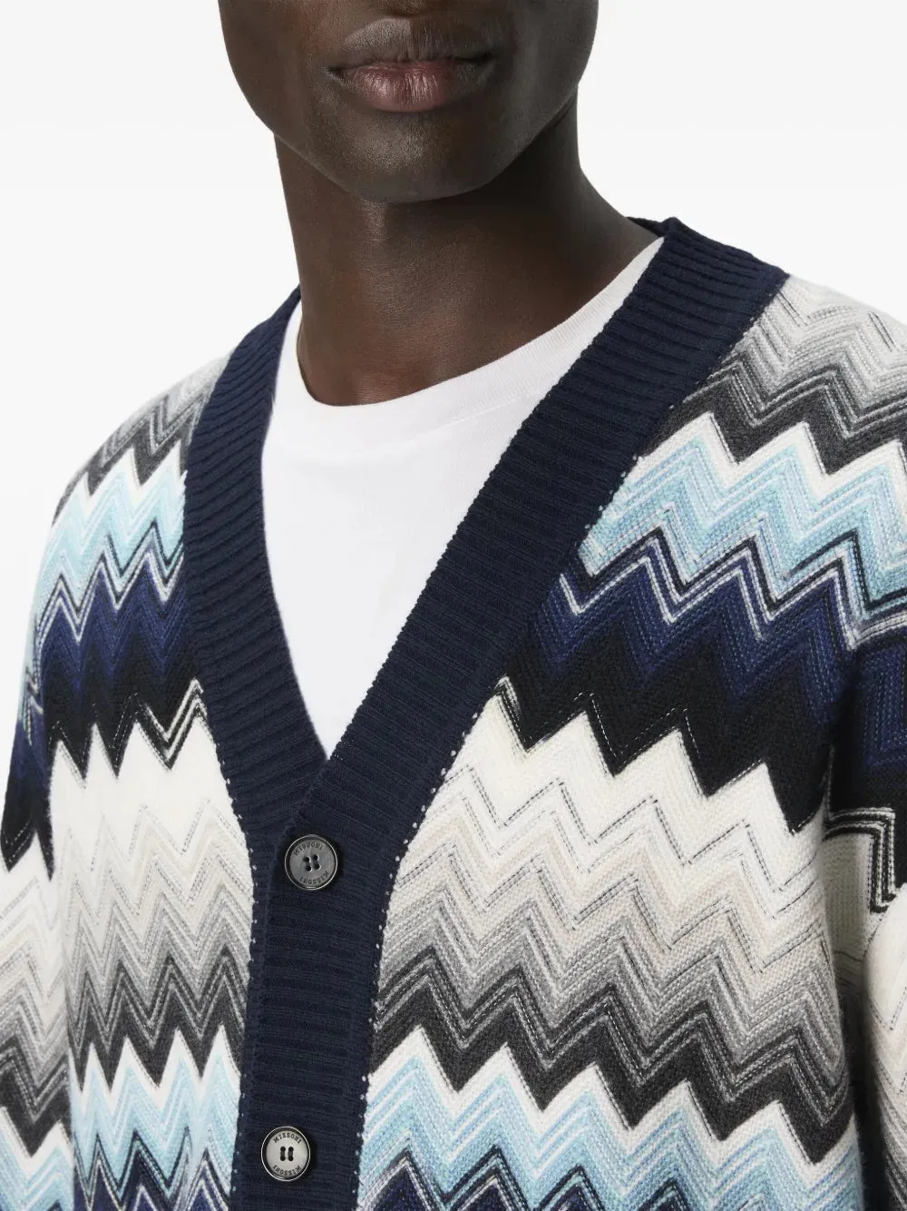 Chevron Pattern Cardigan sold by Wanan Luxury product image thumbnail 4