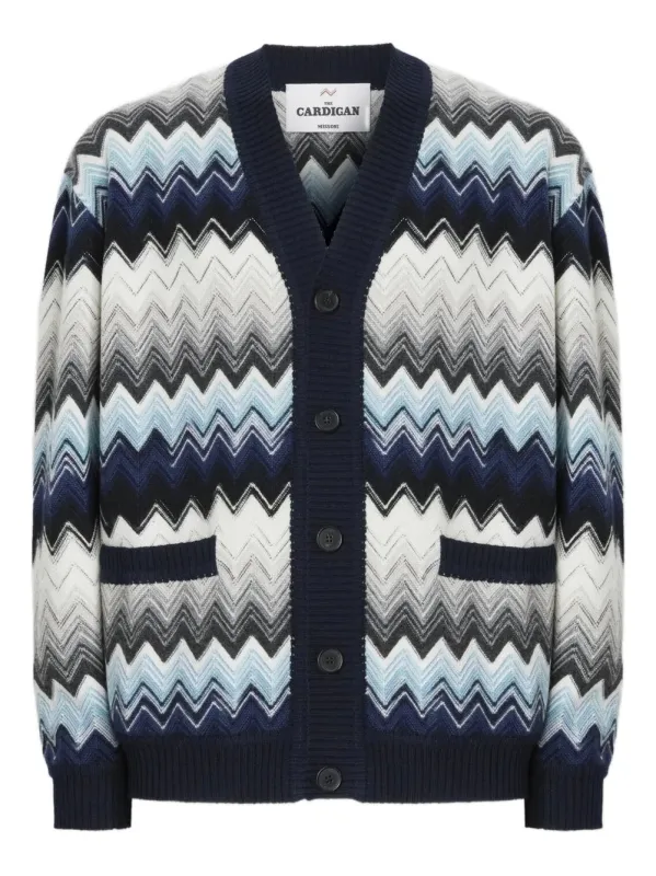 Chevron Pattern Cardigan sold by Wanan Luxury