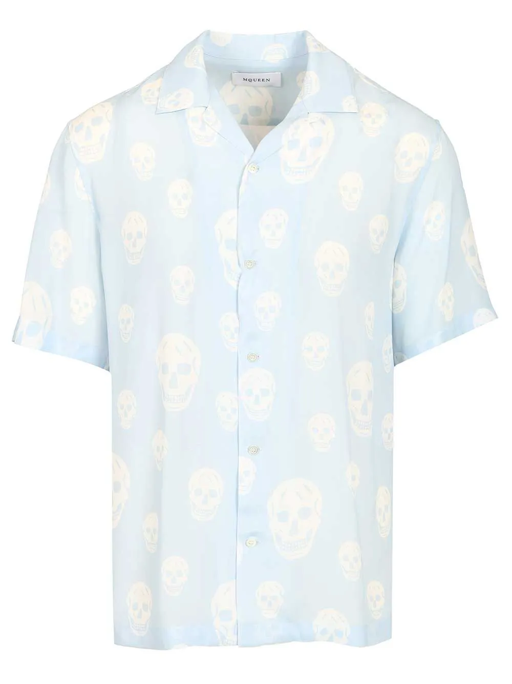 Printed Crepe De Chine Shirt Shirts Light Blue sold by Wanan Luxury