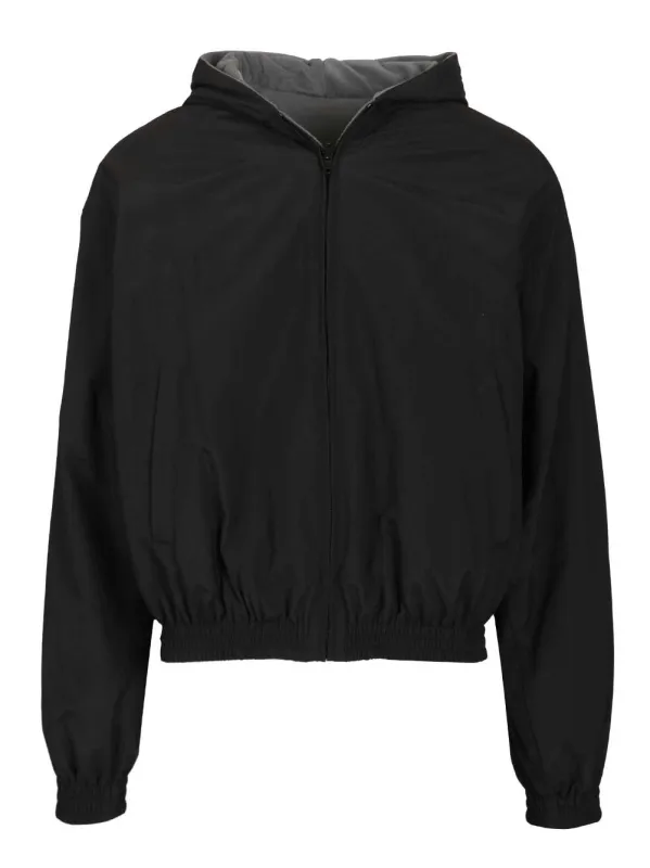 Cursive Reversible Tracksuit Jacket Casual Jackets Black sold by Wanan Luxury