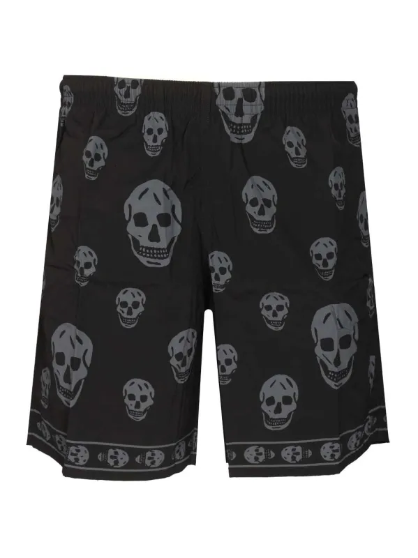 Swim Shorts With Skull Motif Trousers Black sold by Wanan Luxury