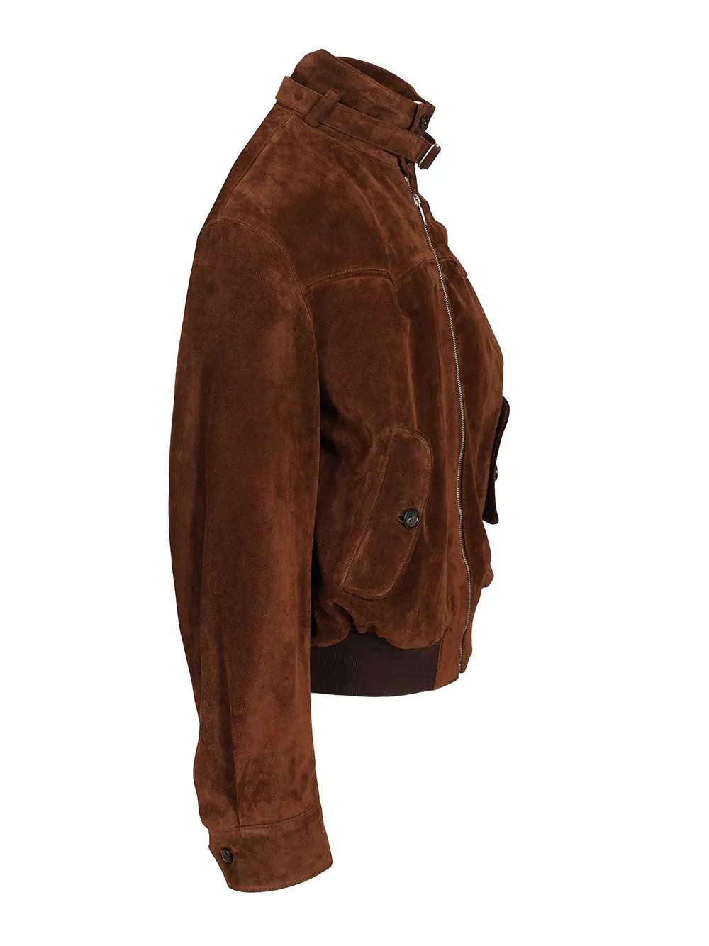 Suede Harrington Jacket Jackets Brown sold by Wanan Luxury product image thumbnail 3