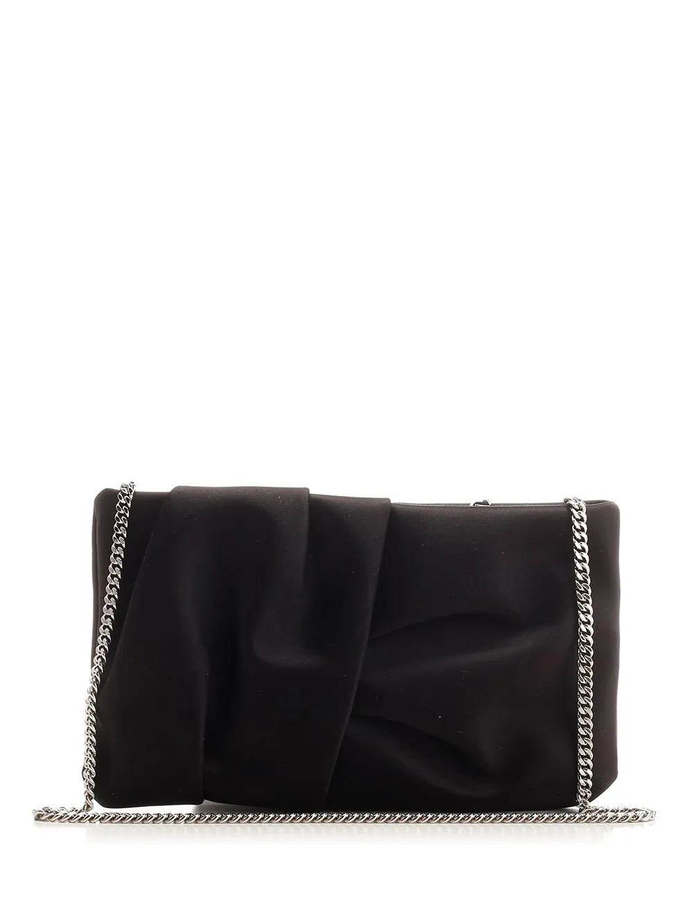 Black Satin Clutch Clutches Black sold by Wanan Luxury product image thumbnail 3