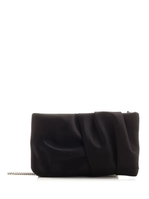 Black Satin Clutch Clutches Black sold by Wanan Luxury