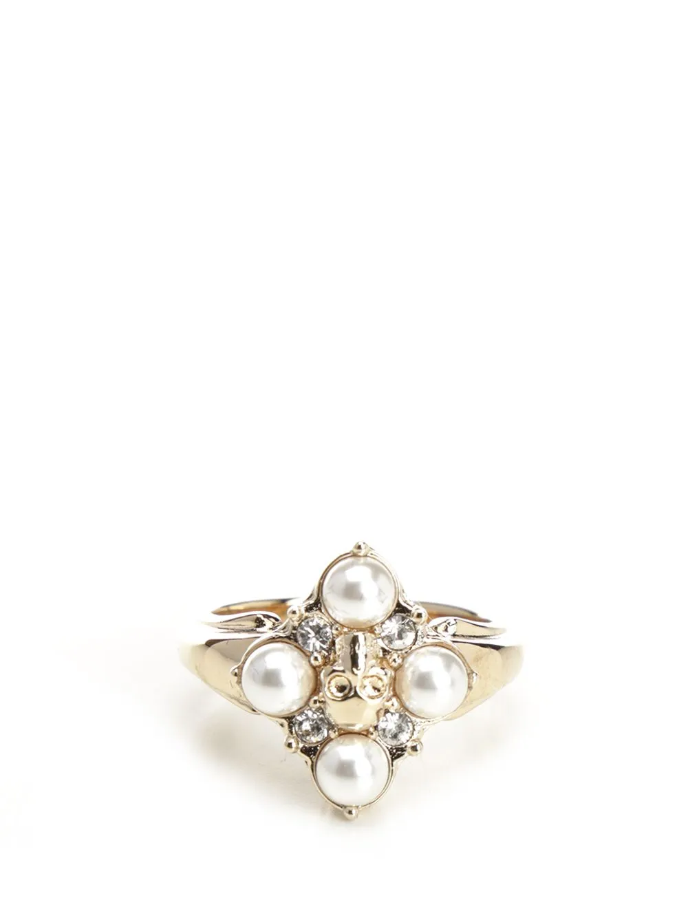 Skull Ring With Pearls Jewelry Gold sold by Wanan Luxury