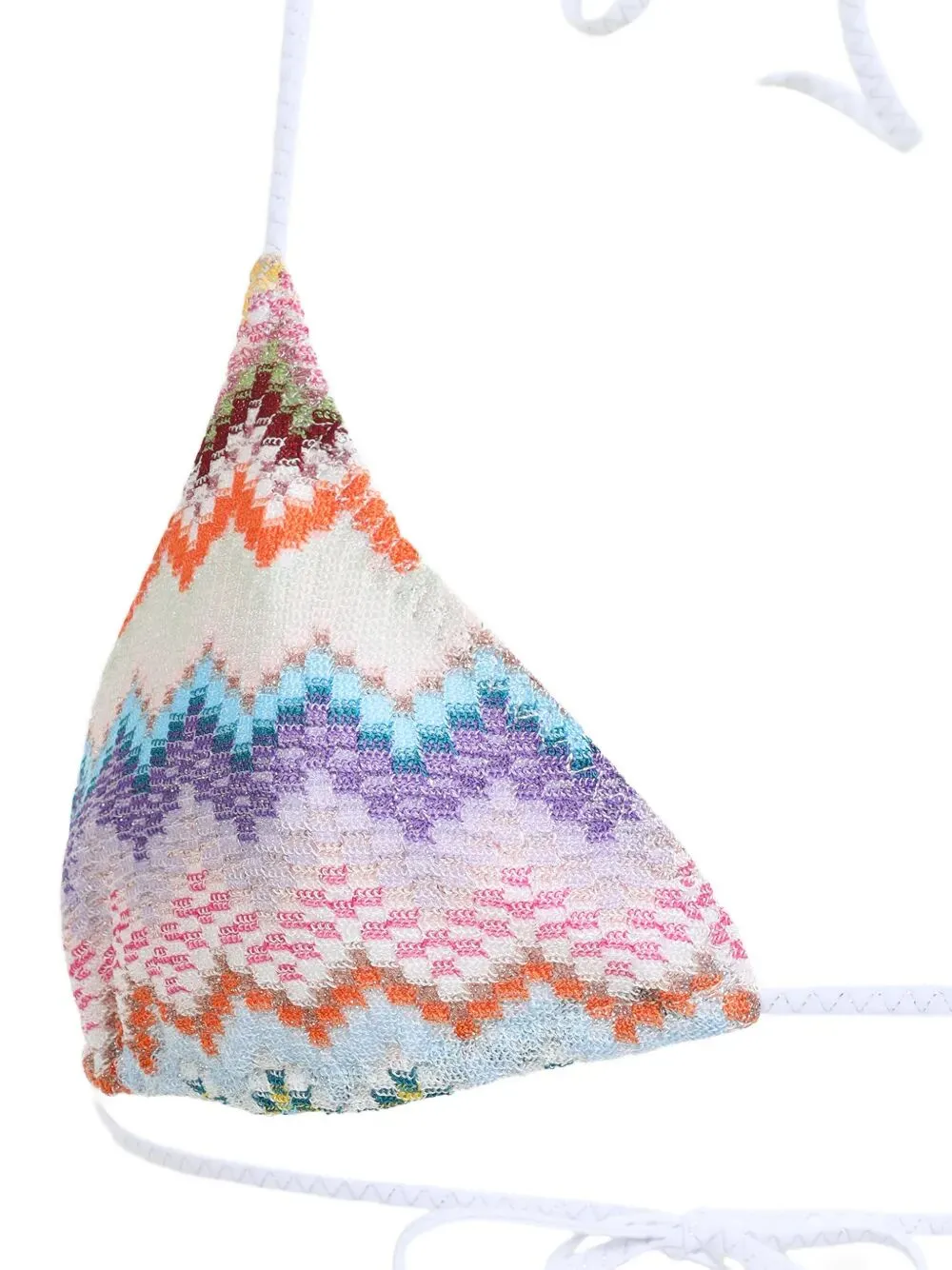 Triangle Bikini In LamÉ Viscose With Pixel-Effect Zigzag Pattern sold by Wanan Luxury product image thumbnail 3