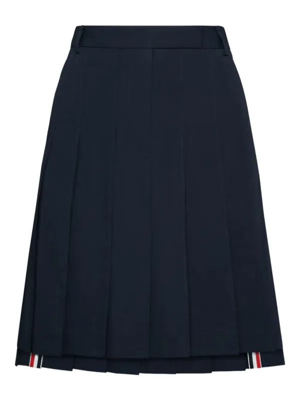 Pleated Wool Midi Skirt sold by Wanan Luxury