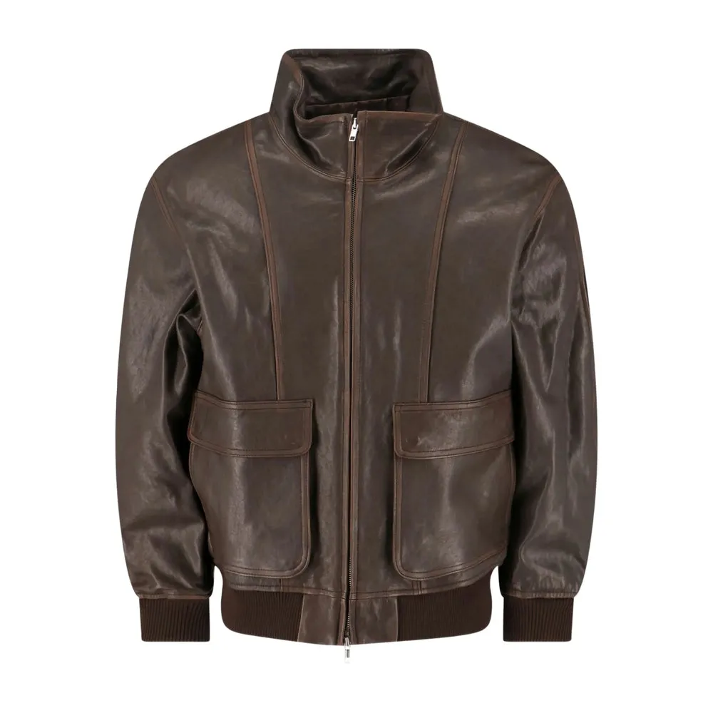 Leather Outerwears Brown sold by Wanan Luxury