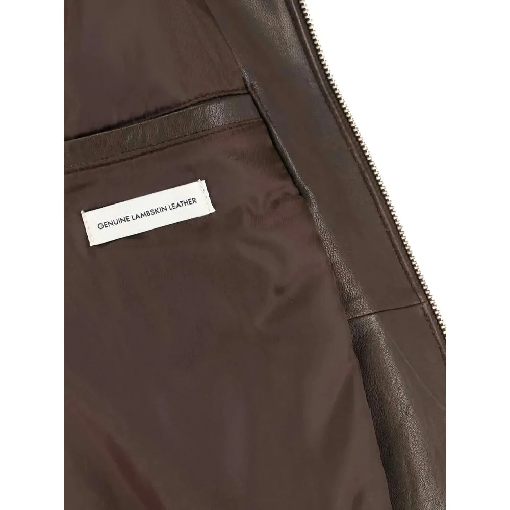Leather Outerwears Brown sold by Wanan Luxury product image thumbnail 5
