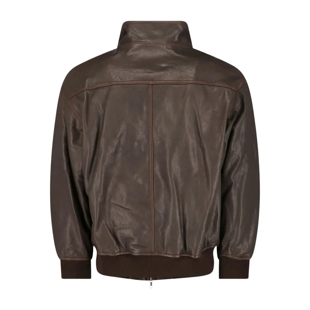 Leather Outerwears Brown sold by Wanan Luxury product image thumbnail 2