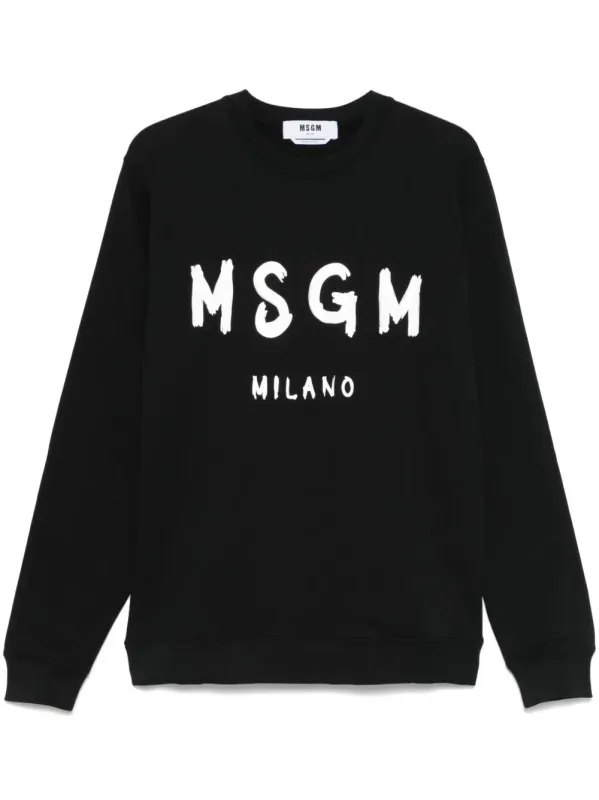 Logo Print Crew Neck Sweatshirt sold by Wanan Luxury