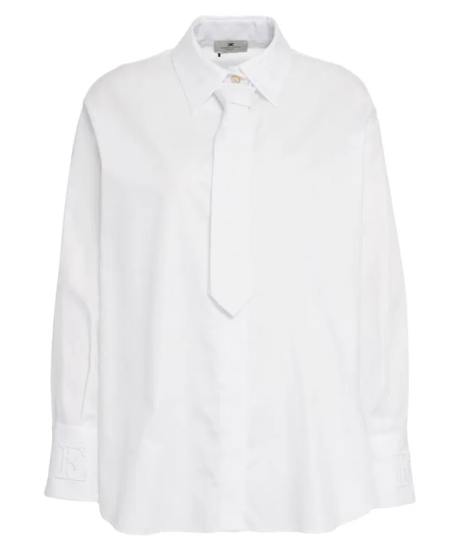 Cotton Shirt With Tie made by Wanan Luxury