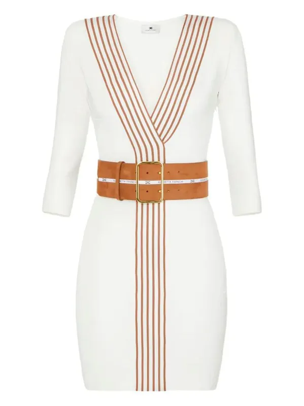 Knit Fabric Dress With Striped Bands sold by Wanan Luxury