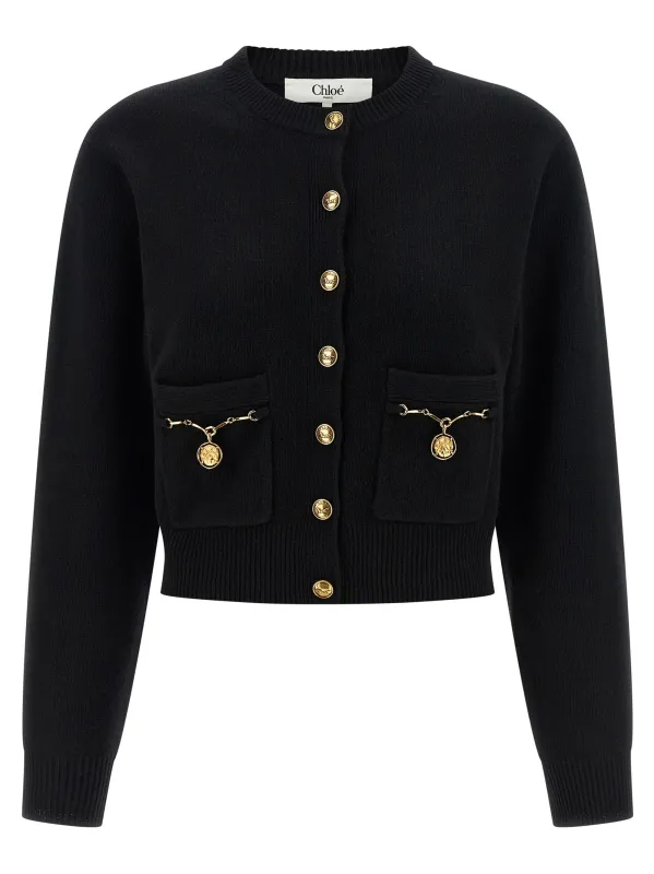 Horse Medal Sweaters And Cardigans Black sold by Wanan Luxury