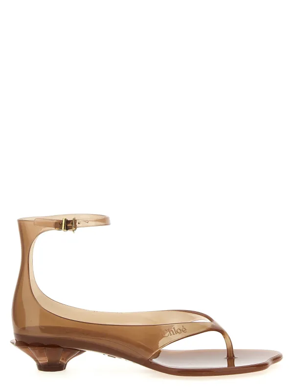 Chloé Jelly Sandals Brown made by Chloe