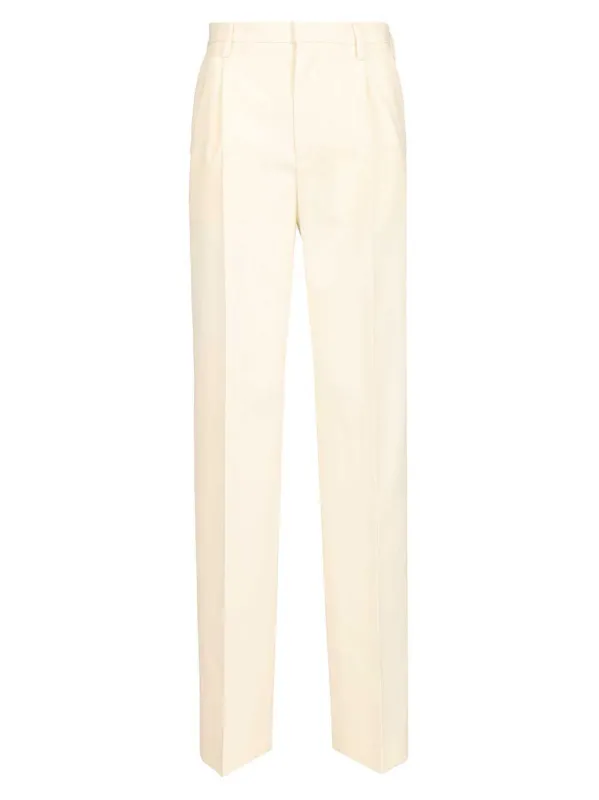 Tapered Leg Trousers Beige sold by Wanan Luxury