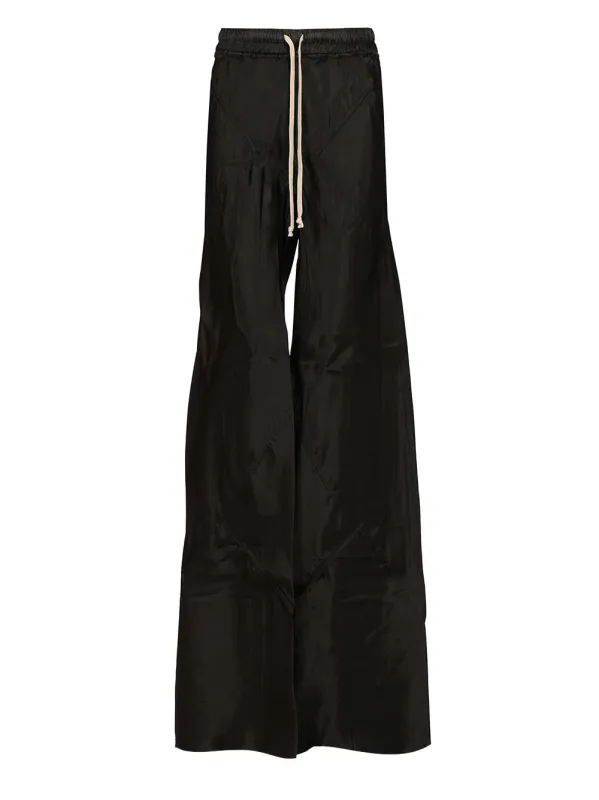 Wide Leg With A Glossy Finish Trousers Black sold by Wanan Luxury