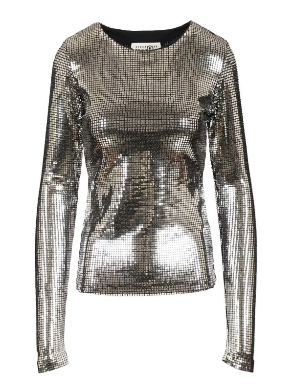 Silver Long-Sleeved Top Tops Silver made by Maison Margiela