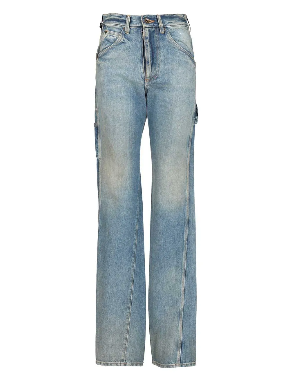 Straight Leg Jeans Blue sold by Wanan Luxury