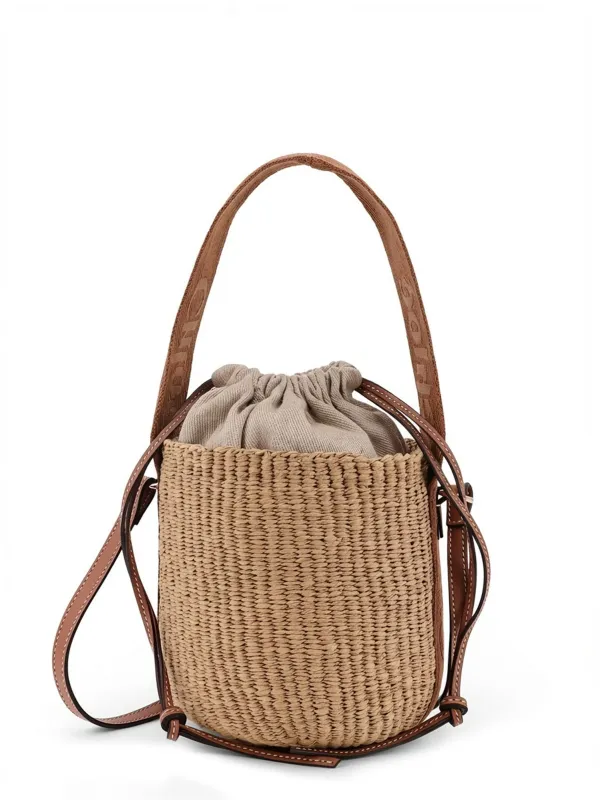 Woody Raffia Bucket Bag sold by Wanan Luxury