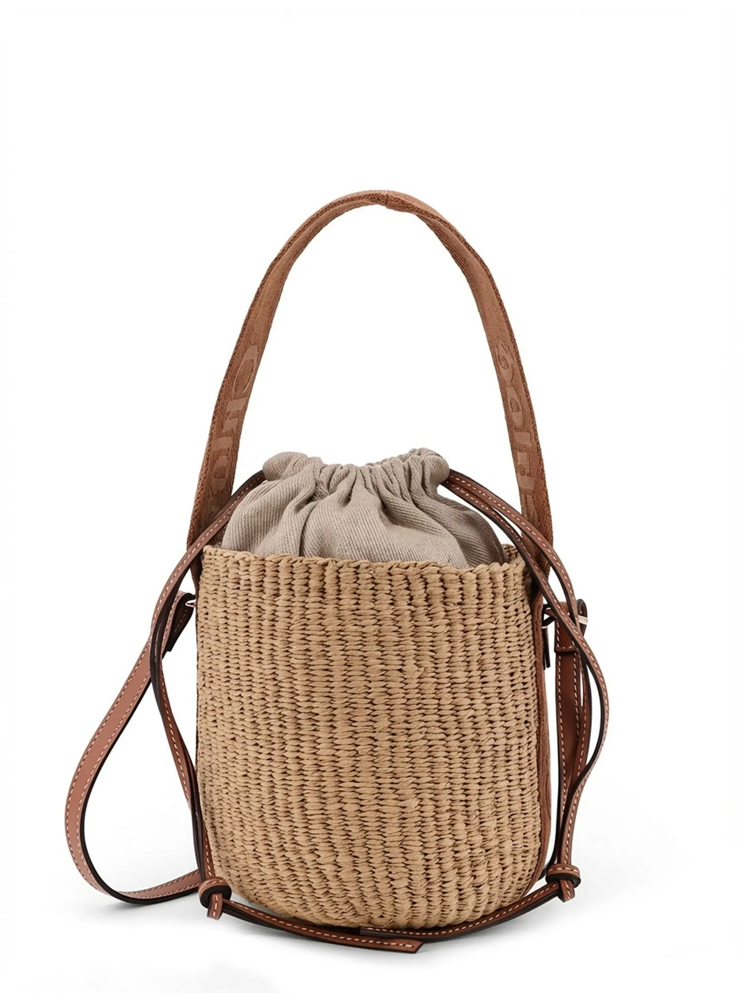 Woody Raffia Bucket Bag sold by Wanan Luxury