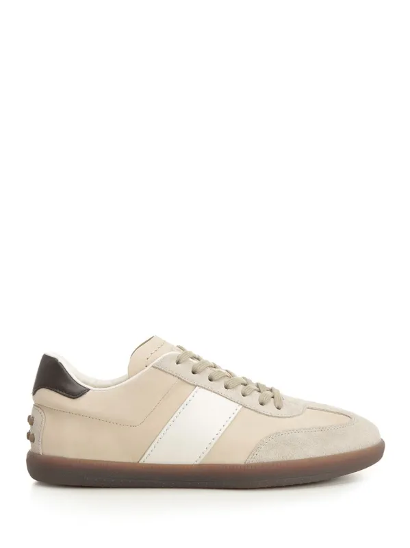 Tabs Suede And Nubuck Sneakers Beige made by Tod's