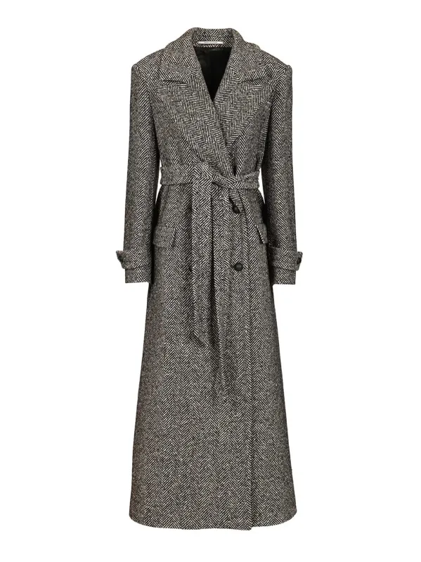 Double-Breasted Coat Julia Coats Grey sold by Wanan Luxury