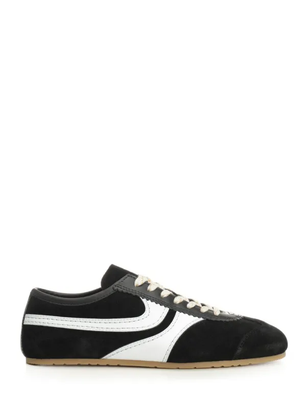 Leather And Suede Sneakers Black sold by Wanan Luxury