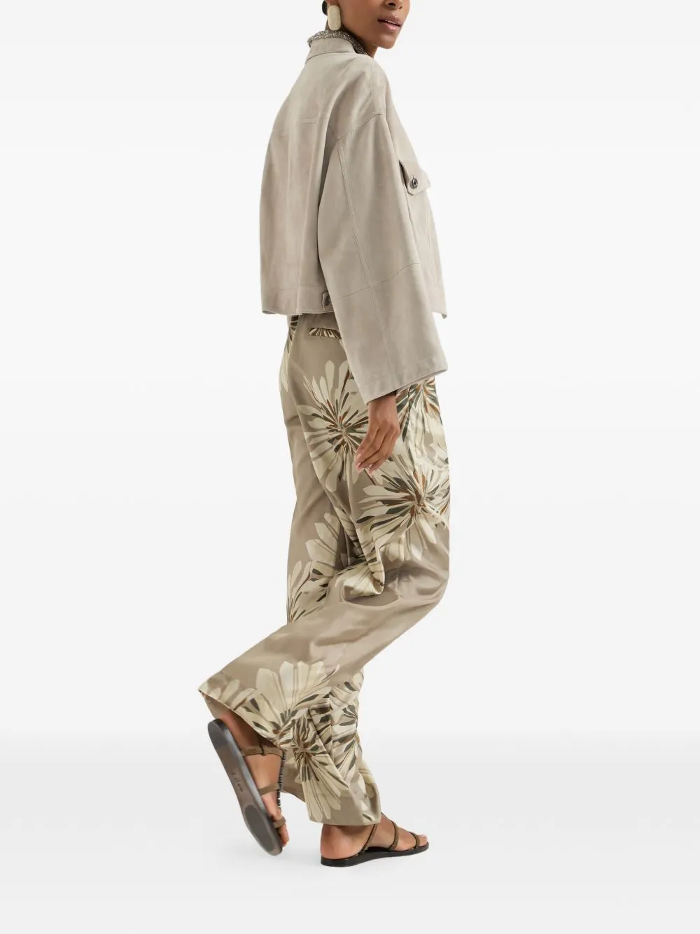 Printed Silk Trousers sold by Wanan Luxury product image thumbnail 3